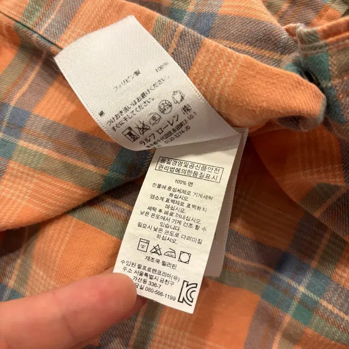 [SOLD OUT] [M] 00s 폴로 랄프로렌 웨스턴 오렌지 체크 셔츠