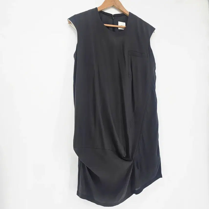 [BUNJANG] Kuhmo Dark Gray Sleeveless Long Blouse/Mini Dress S / 쿠호 짙은 회색 민소매 롱 블라우스/미니 원피스 S
