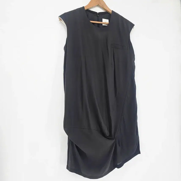 [BUNJANG] Kuhmo Dark Gray Sleeveless Long Blouse/Mini Dress S / 쿠호 짙은 회색 민소매 롱 블라우스/미니 원피스 S