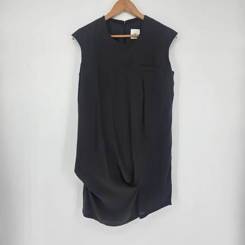 [BUNJANG] Kuhmo Dark Gray Sleeveless Long Blouse/Mini Dress S / 쿠호 짙은 회색 민소매 롱 블라우스/미니 원피스 S