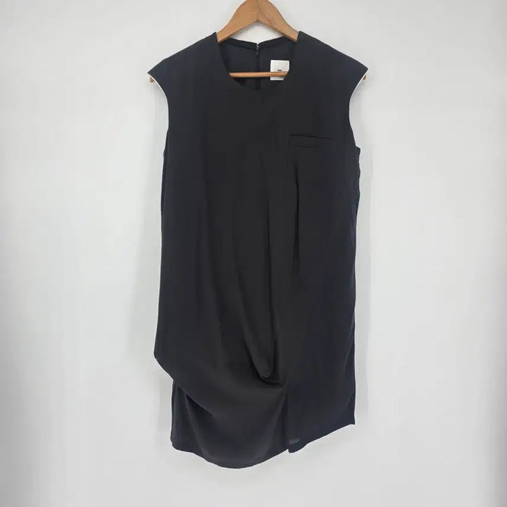 [BUNJANG] Kuhmo Dark Gray Sleeveless Long Blouse/Mini Dress S / 쿠호 짙은 회색 민소매 롱 블라우스/미니 원피스 S