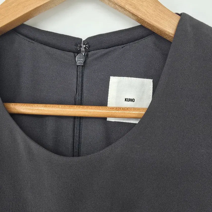 [BUNJANG] Kuhmo Dark Gray Sleeveless Long Blouse/Mini Dress S / 쿠호 짙은 회색 민소매 롱 블라우스/미니 원피스 S