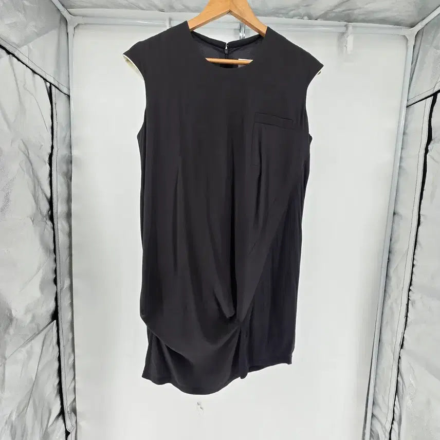 [BUNJANG] Kuhmo Dark Gray Sleeveless Long Blouse/Mini Dress S / 쿠호 짙은 회색 민소매 롱 블라우스/미니 원피스 S
