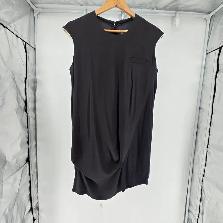[BUNJANG] Kuhmo Dark Gray Sleeveless Long Blouse/Mini Dress S / 쿠호 짙은 회색 민소매 롱 블라우스/미니 원피스 S