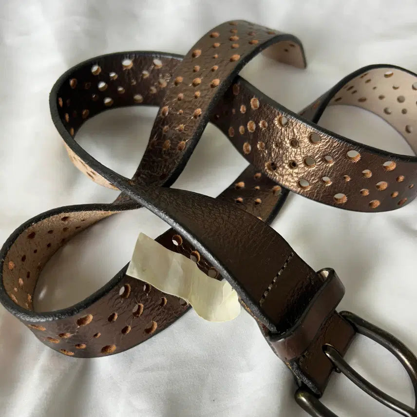 [BUNJANG] USA Vintage Punching Leather Belt / [USA] 빈티지 펀칭 레더 벨트