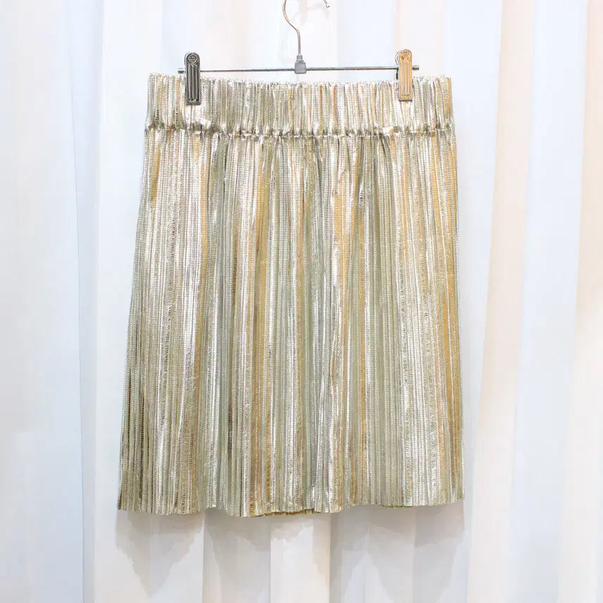 [BUNJANG] Isabel Marant Silver Pleated Skirt / 26인치 이자벨마랑 실버톤 플리츠 스커트 b902