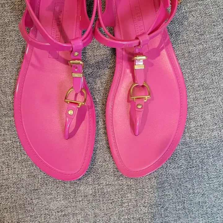 [BUNJANG] Ralph Lauren Jelly Pink Sandals / 랄프로렌  젤리 핑크 샌들 새제품 230