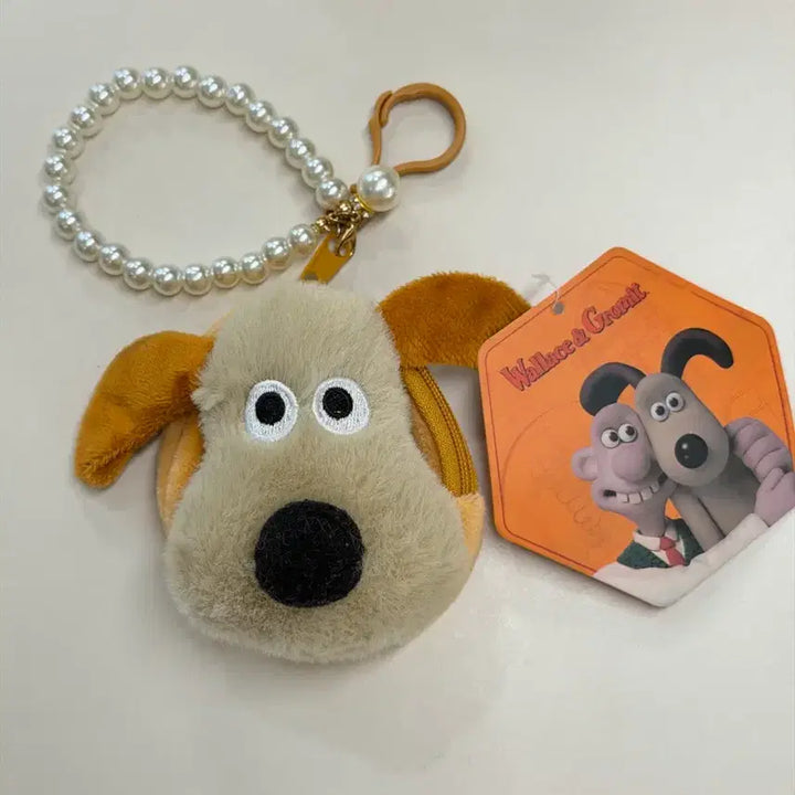 [BUNJANG] Wallace and Gromit Face Pouch / 월레스와 그로밋 얼굴 파우치 새상품