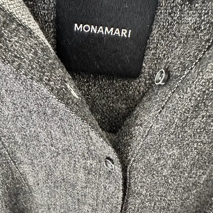 [BUNJANG] Monamari Henley Neck Wool Dress (Charcoal) / 모나마리 헨리넥 셔츠 울 원피스(차콜)