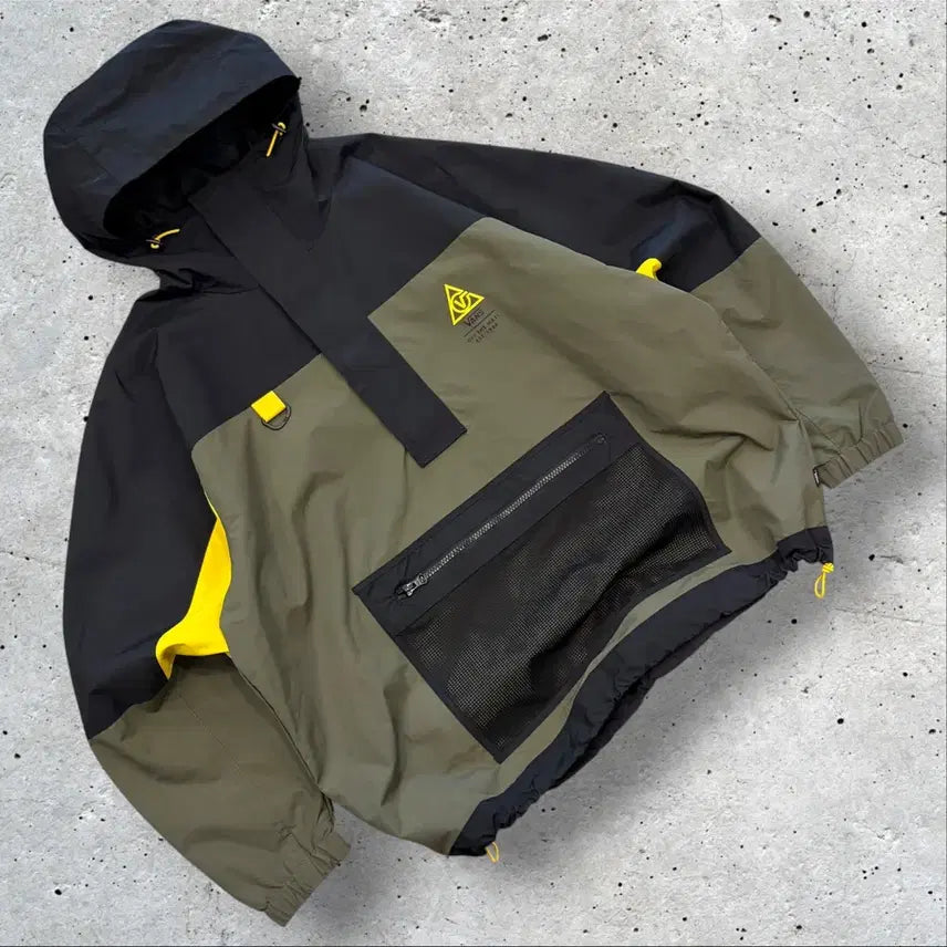 [BUNJANG] Vans Anorak Windbreaker Jacket / [S] 반스 아노락 바람막이 블랙/카키/옐로우