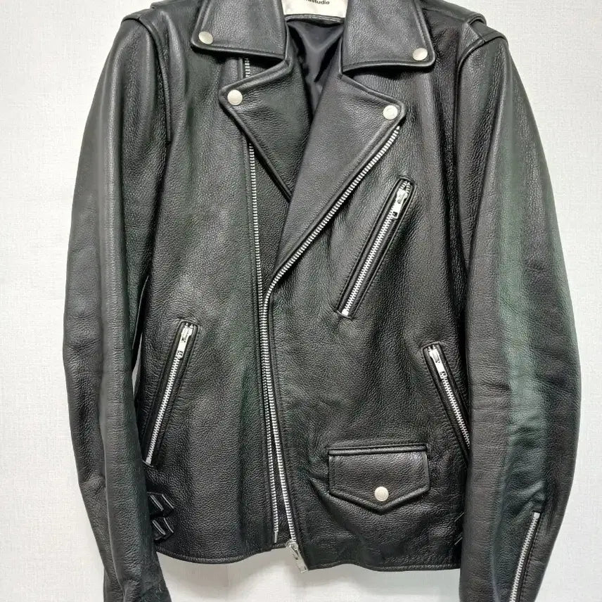 [BUNJANG] Vivastudio Black Leather Rider Jacket / vivastudio 비바스튜디오 블랙 레더 라이더 자켓