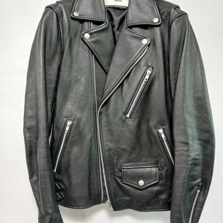 [BUNJANG] Vivastudio Black Leather Rider Jacket / vivastudio 비바스튜디오 블랙 레더 라이더 자켓