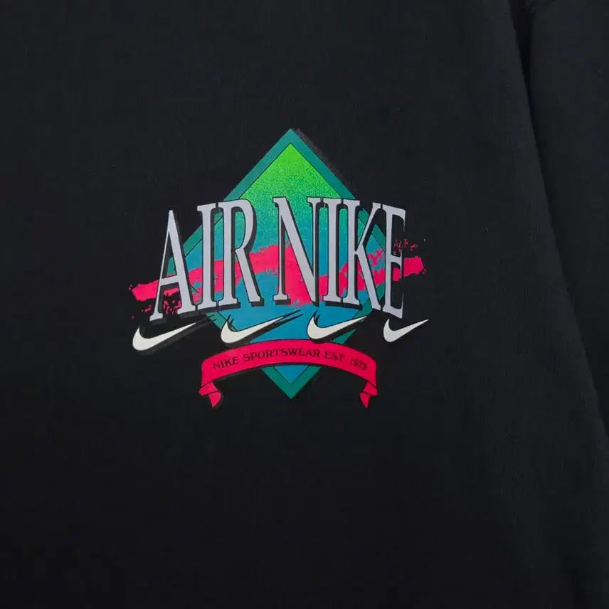 [BUNJANG] Nike Air Big Printing Logo T-shirt / 나이키 AIR NIKE 빅프린팅로고 반팔티 블랙