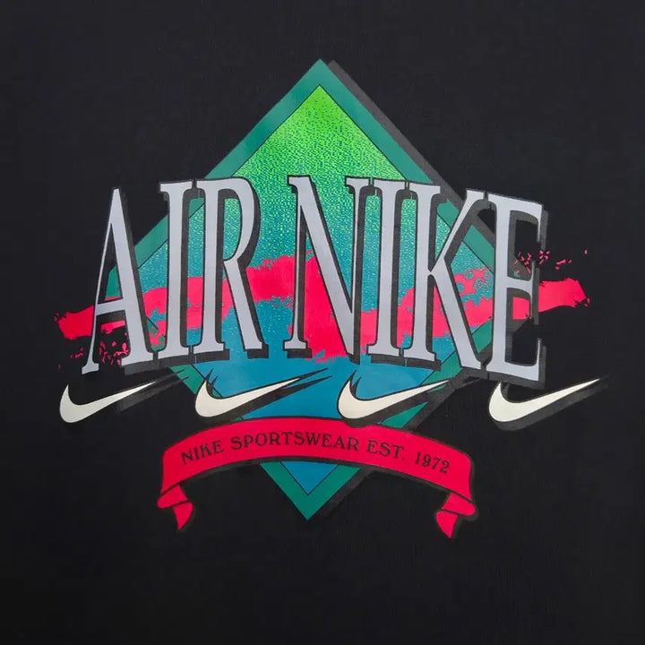 [BUNJANG] Nike Air Big Printing Logo T-shirt / 나이키 AIR NIKE 빅프린팅로고 반팔티 블랙