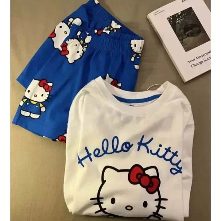 [BUNJANG] Hello Kitty Blue Pajama Set / 블루 헬로키티 잠옷세트