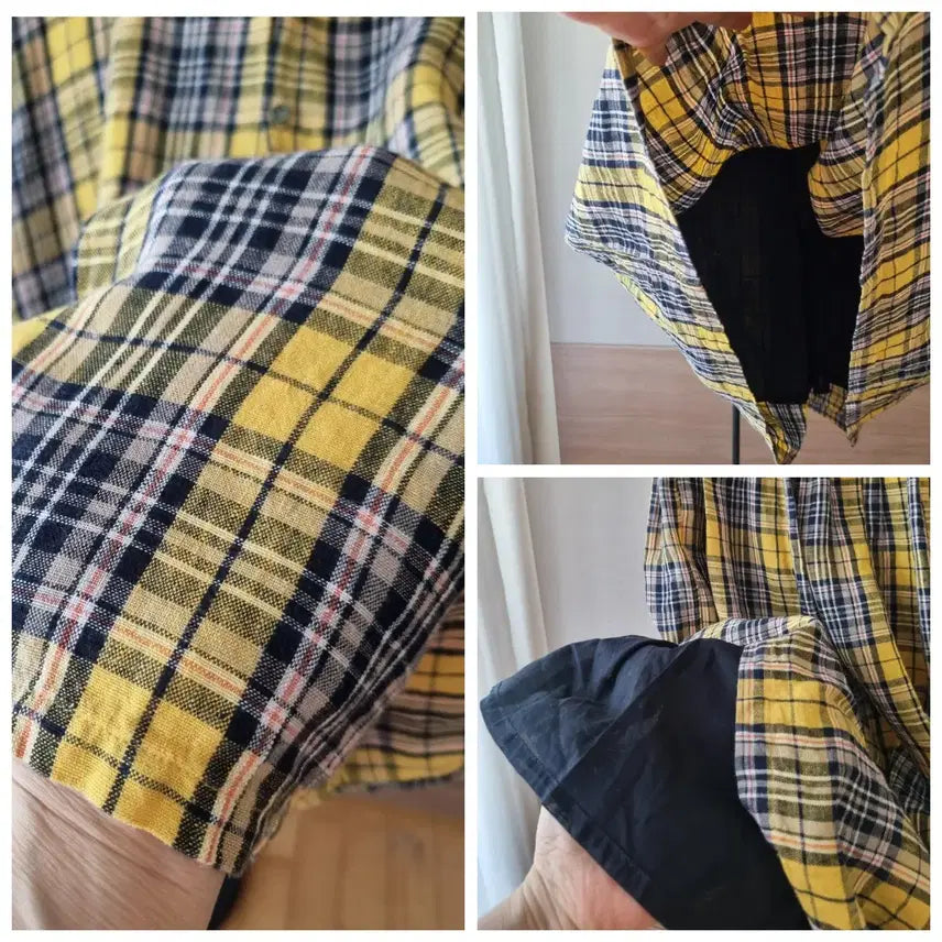 [BUNJANG] ichi Antiquites Tartan Check Linen Set / ichi Antiquites 이치안티크 타탄체크 리넨 셋업