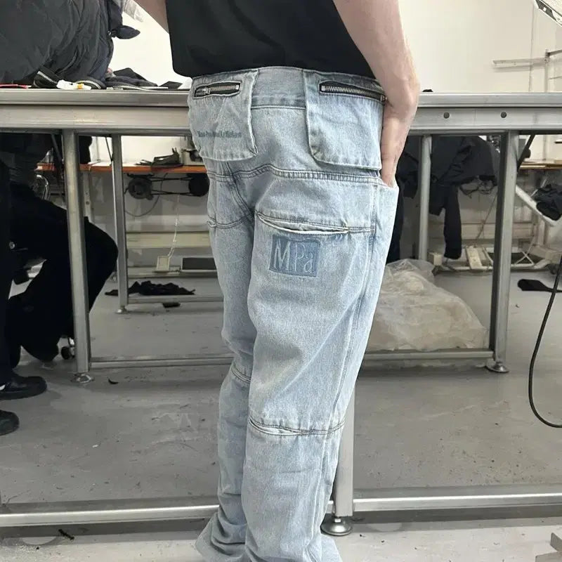 [SOLD OUT] 플라스틱프로덕트 MPa BAG PANTS(STEEL BLUE) L