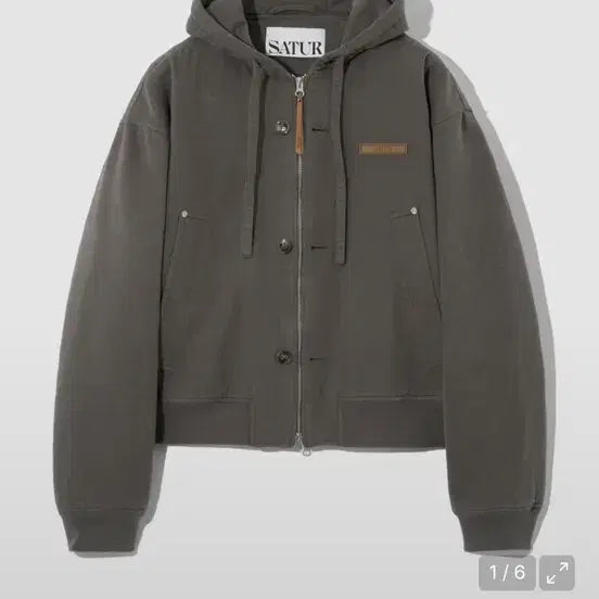 [BUNJANG] Setter Theo Padded Hooded Zip-up Khaki Gray / 세터 테오 패디드 후드 집업 카키그레이