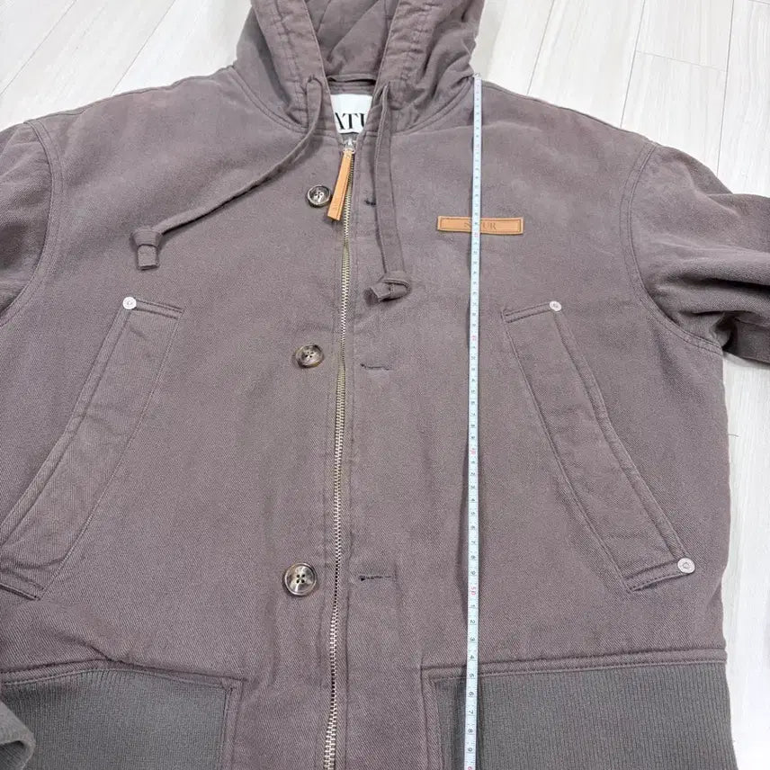 [BUNJANG] Setter Theo Padded Hooded Zip-up Khaki Gray / 세터 테오 패디드 후드 집업 카키그레이