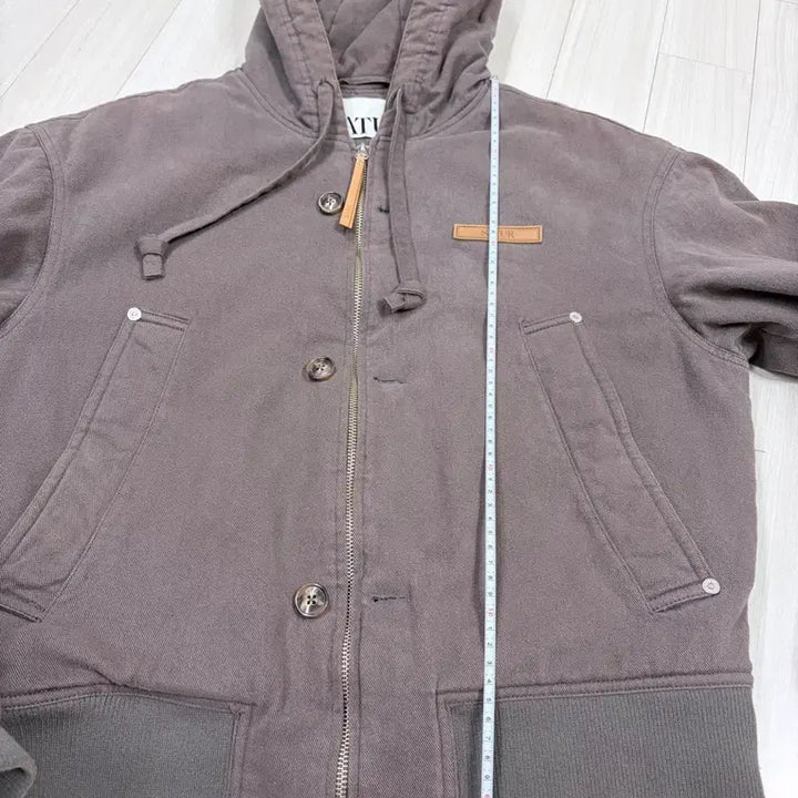 [BUNJANG] Setter Theo Padded Hooded Zip-up Khaki Gray / 세터 테오 패디드 후드 집업 카키그레이