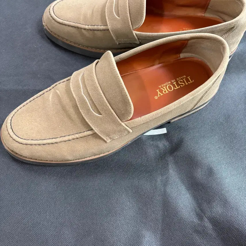 [BUNJANG] TISTORY Suede Loafers Beige 280 / TISTORY 스웨이드 로퍼 베이지 280