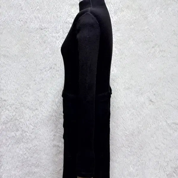 [BUNJANG] Theory Slim Fit Turtleneck Ribbed Knit Long Dress / 띠어리 정품 여자 춘추용 여성 슬림핏 터틀넥 골지니트긴팔롱원피스S