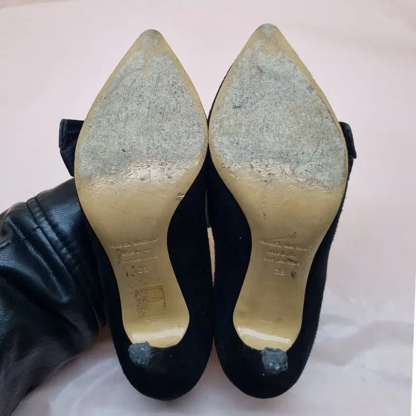 [BUNJANG] Isabel Marant Suede Ribbon High Heels / 이자벨마랑 스웨이드 리본 여성 하이힐 38 240 굽11