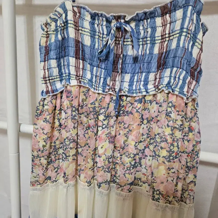 [BUNJANG] Patchwork Floral Long Dress / 패치워크 플라워 롱 원피스 (착샷추가)