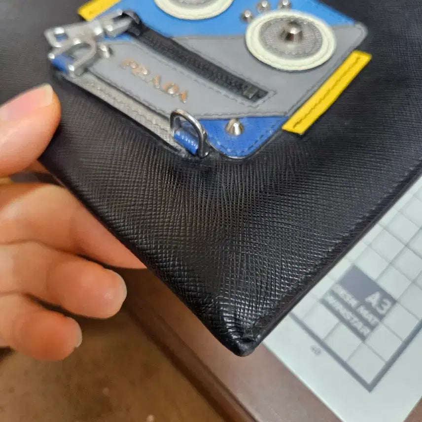 [BUNJANG] Prada Robot Saffiano Clutch Black / 정품 >>프라다 로봇 사피아노 클러치 블랙