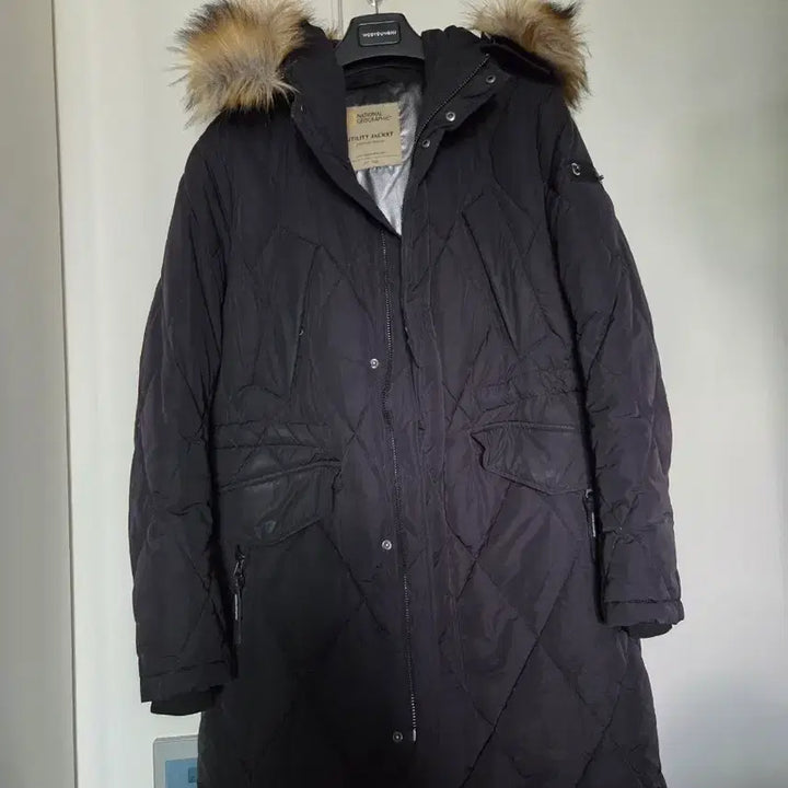 [BUNJANG] National Geographic Utility Long Padded Jacket Black / 내셔널지오그래픽 유틸리티 롱 패딩 블랙