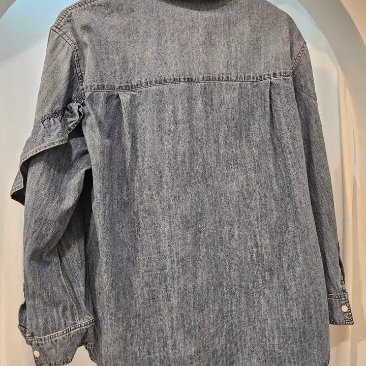 [BUNJANG] Lucky Chouette Denim Blouse / 럭키슈에뜨 데님  셔츠 블라우스