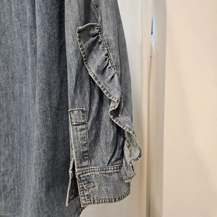[BUNJANG] Lucky Chouette Denim Blouse / 럭키슈에뜨 데님  셔츠 블라우스