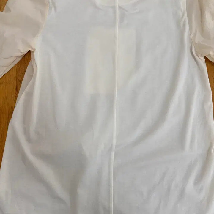 [BUNJANG] Clon&amp;Chae Ivory Floral Print Sheer Blouse / 클로앤차이 아이보리 플라워 프린팅 시스루 블라우스
