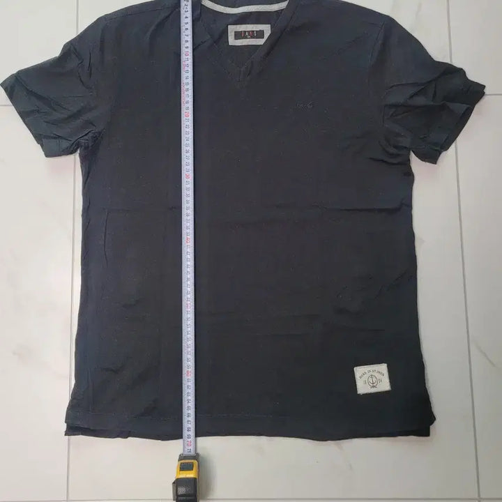[BUNJANG] Daks V-neck Short Sleeve T-shirt / 닥스 블랙 V넥 반팔 티셔츠 105