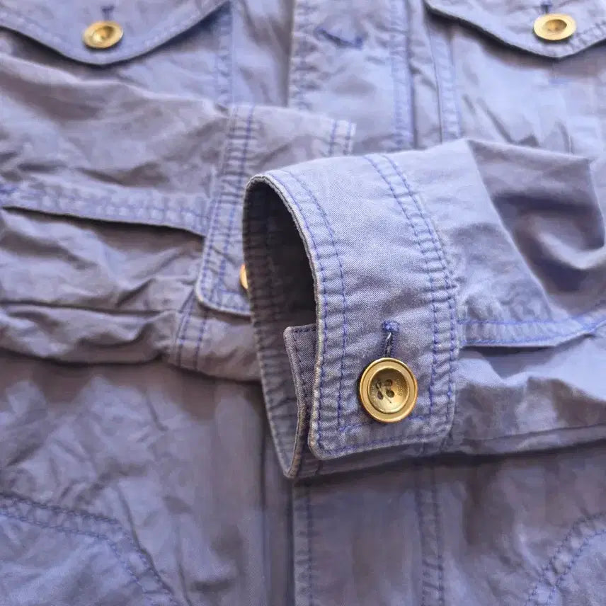 [BUNJANG] GUESS Blue Cotton Field Jacket / 게스(GUESS)블루 야상 스타일 면 자켓