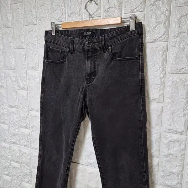 [BUNJANG] Guess Black Denim Jeans / 게스 정품 흑청 남녀공용 스판 남자여자 데님 블랙진청바지팬츠30