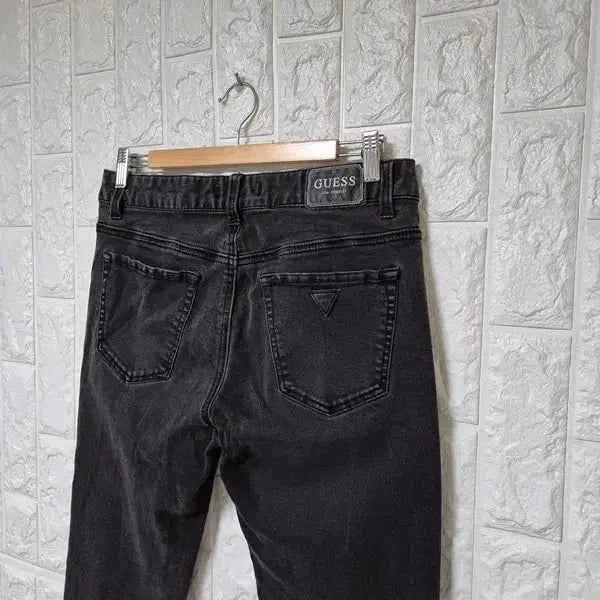 [BUNJANG] Guess Black Denim Jeans / 게스 정품 흑청 남녀공용 스판 남자여자 데님 블랙진청바지팬츠30