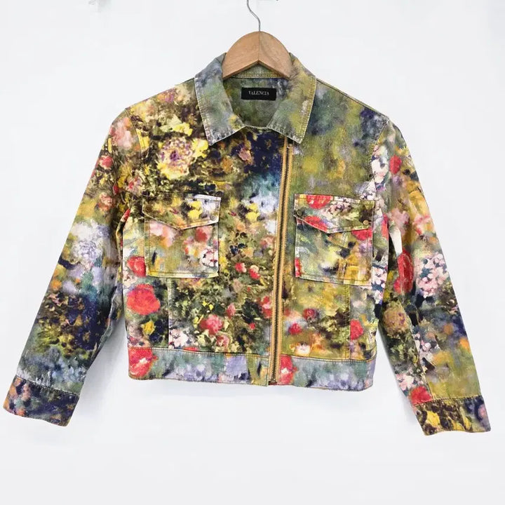 [BUNJANG] Valencia Floral Print Cotton Jacket / 발렌시아 플라워 프린팅 면 자켓