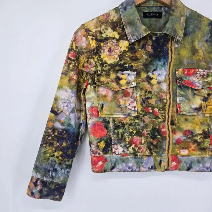 [BUNJANG] Valencia Floral Print Cotton Jacket / 발렌시아 플라워 프린팅 면 자켓