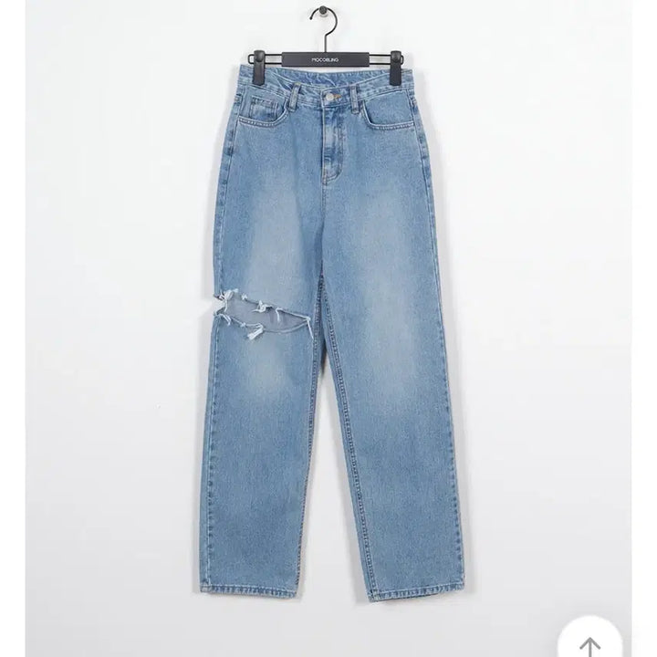 [BUNJANG] M Wide Ripped Jeans / M) 찢어진 와이드 청바지