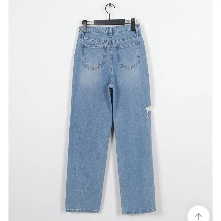 [BUNJANG] M Wide Ripped Jeans / M) 찢어진 와이드 청바지