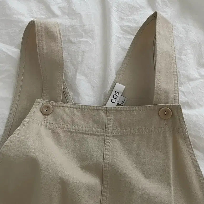 [BUNJANG] COS Beige Overalls Wide Pants / 코스 COS / 베이지 오버롤 멜빵 와이드 팬츠 와이드덩거리