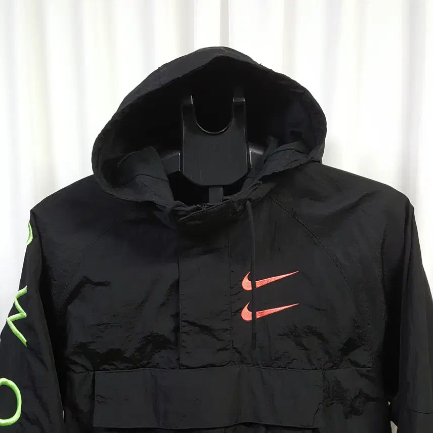 [SOLD OUT] 나이키 남성 아노락 후드 티셔츠 더블 스우시 우븐 후디 90 오일장