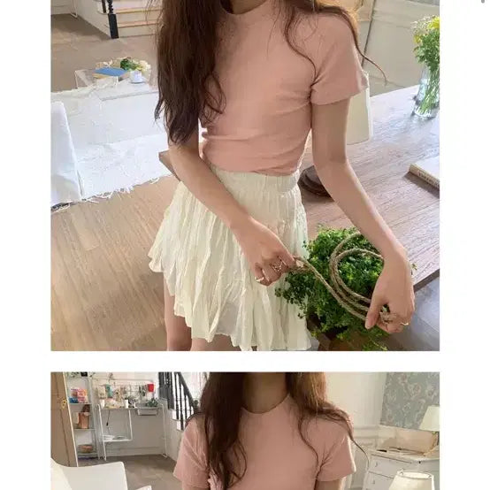 [BUNJANG] Unusually Plain Ribbed T-shirt / 지그재그 에이블리 언유즈얼리 플레인 골지 티셔츠 반팔티 여름티 기본티