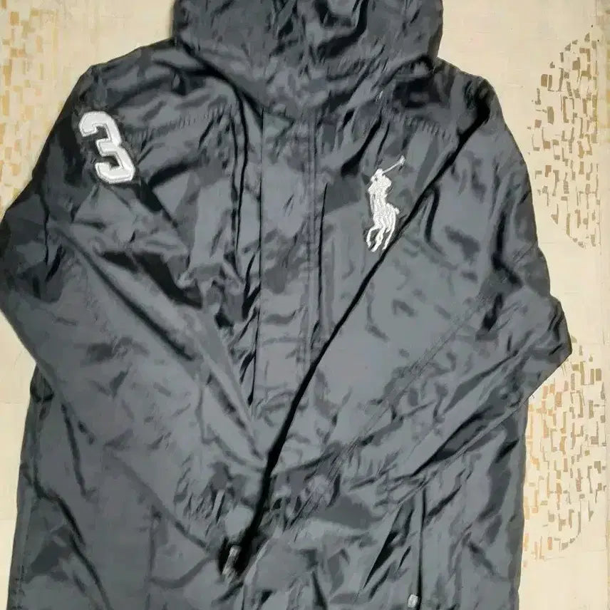 [BUNJANG] Polo Ralph Lauren Black Windbreaker Hooded Jacket / [빅사이즈] 폴로 랄프로렌 블랙 바람막이 후드 점퍼