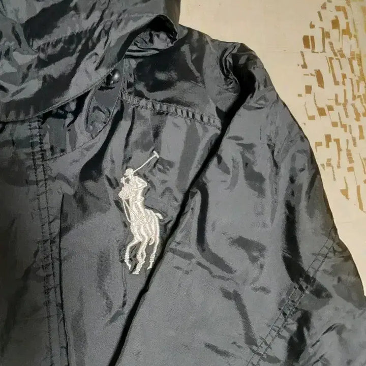 [BUNJANG] Polo Ralph Lauren Black Windbreaker Hooded Jacket / [빅사이즈] 폴로 랄프로렌 블랙 바람막이 후드 점퍼