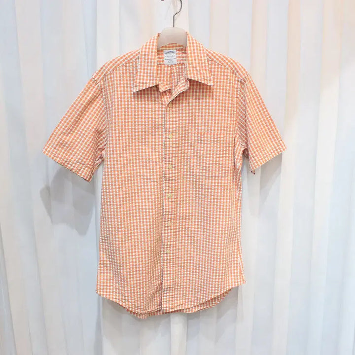 [BUNJANG] Brooks Brothers Check Pattern Short Sleeve Shirt / S 브룩스브라더스 체크패턴 반팔 셔츠 b908