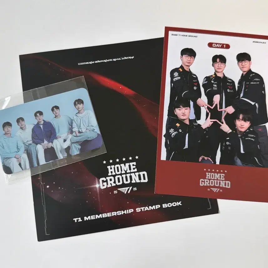 [BUNJANG] T1 Homeground Membership Group Photocard + Team Photocard / T1 티원 홈그라운드 멤버십 포토 + 우리은행 단체포카