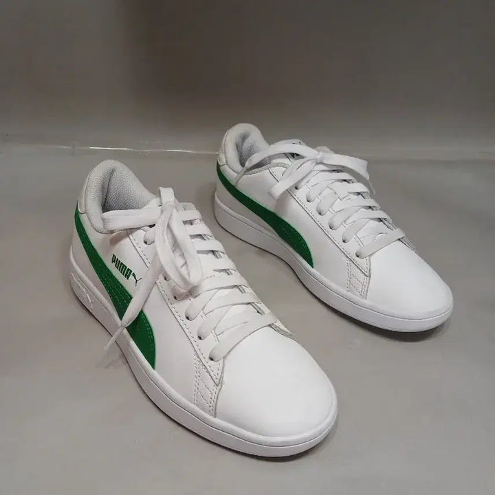 [BUNJANG] Puma Smash V2L White Green Sneakers / 푸마 스매쉬 V2L 화이트그린245