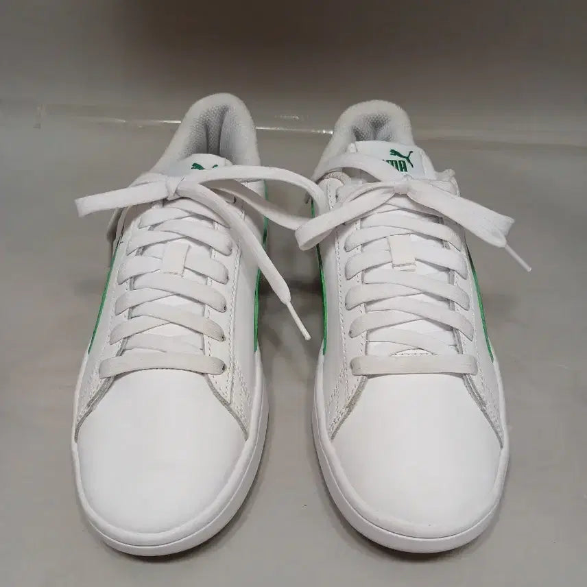 [BUNJANG] Puma Smash V2L White Green Sneakers / 푸마 스매쉬 V2L 화이트그린245